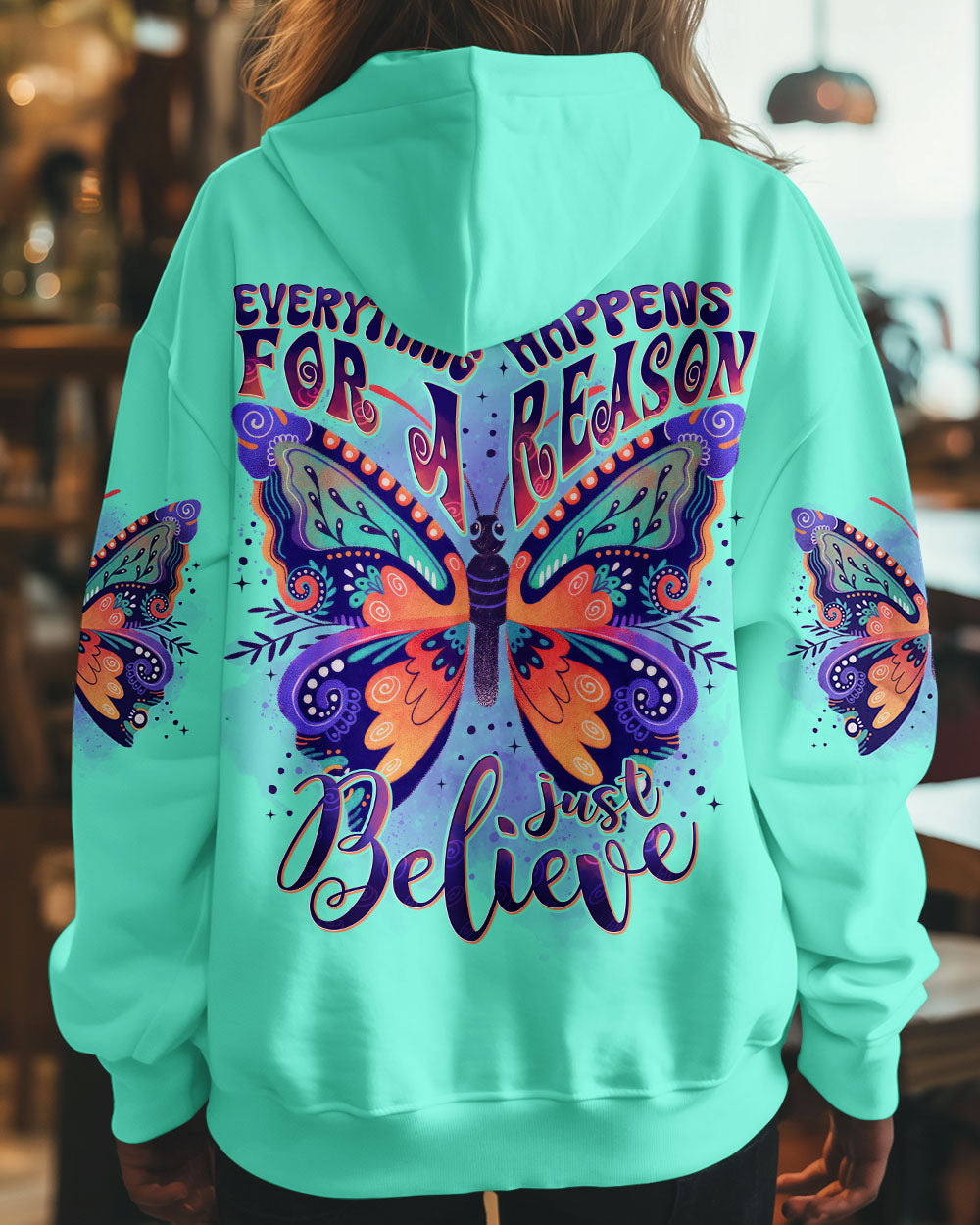 JUST BELIEVE BUTTERFLY ALL OVER PRINT - TYTD1205253