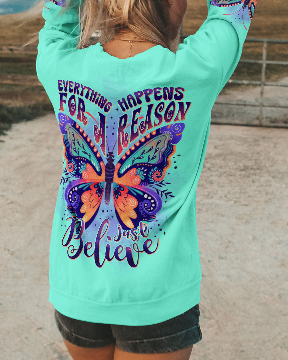 JUST BELIEVE BUTTERFLY ALL OVER PRINT - TYTD1205253