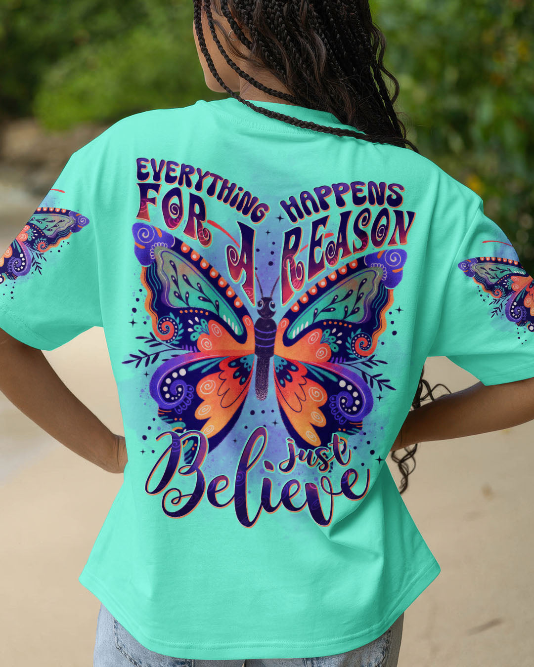 JUST BELIEVE BUTTERFLY ALL OVER PRINT - TYTD1205253