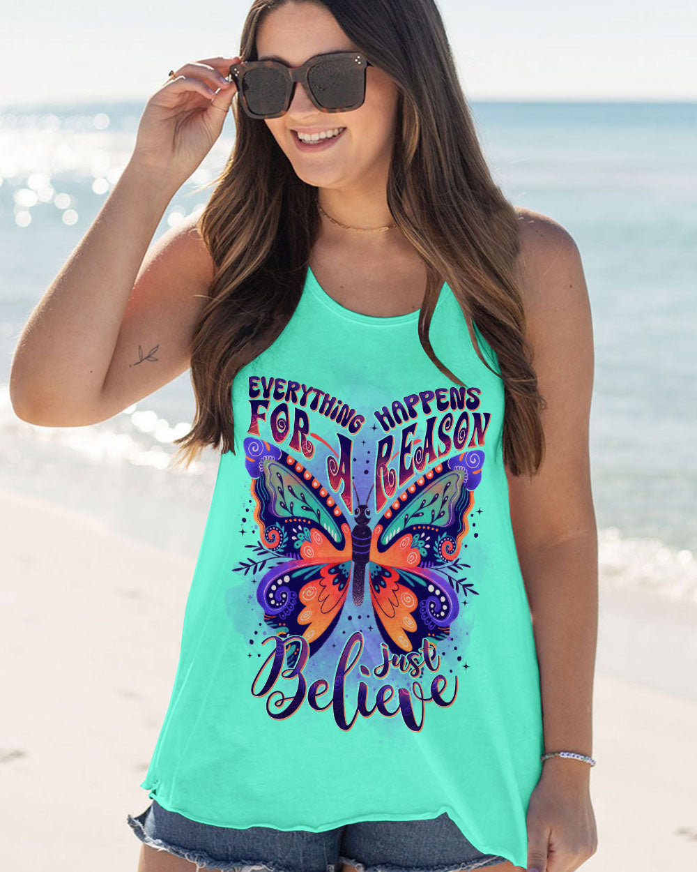 JUST BELIEVE BUTTERFLY ALL OVER PRINT - TYTD1205253