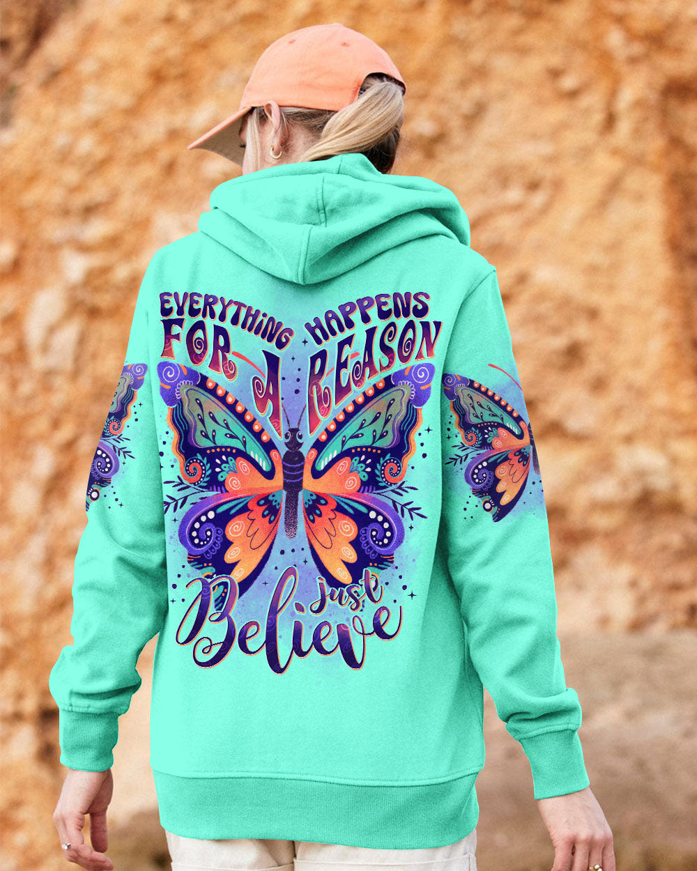 JUST BELIEVE BUTTERFLY ALL OVER PRINT - TYTD1205253