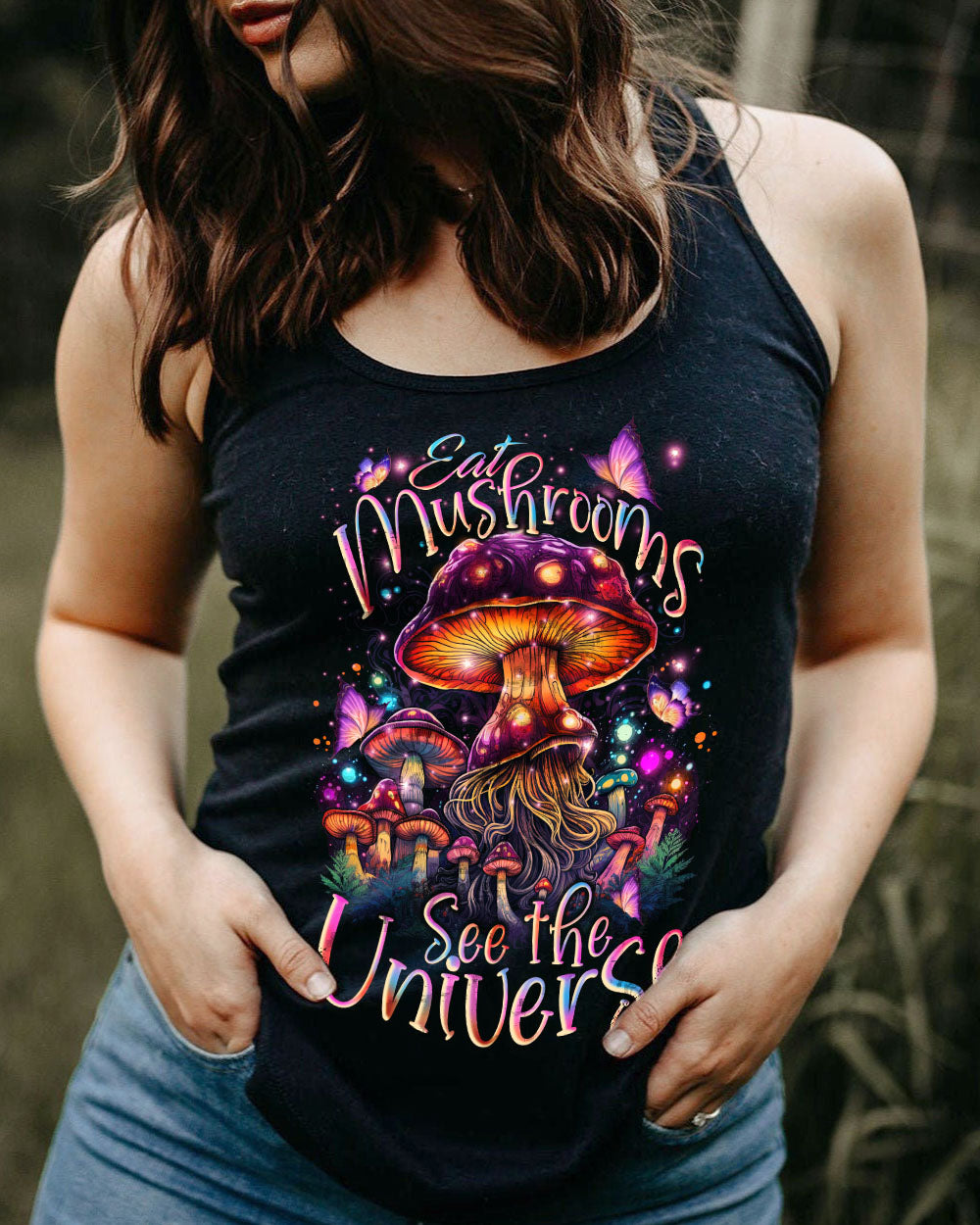 EAT MUSHROOMS SEE THE UNIVERSE ALL OVER PRINT - TYTD1209234