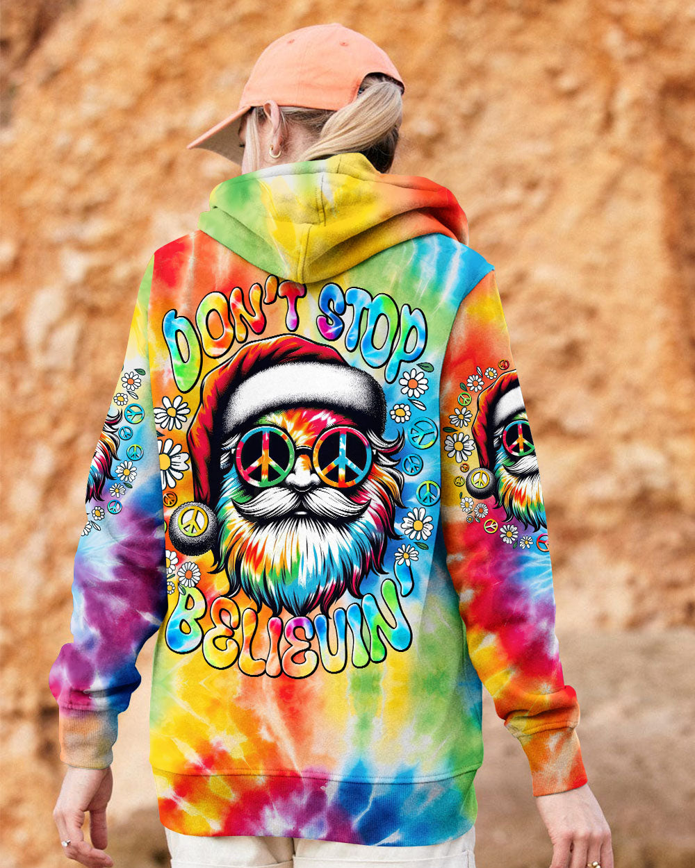 DON'T STOP BELIEVING CHRISTMAS TIE DYE ALL OVER PRINT - TYTD1311242