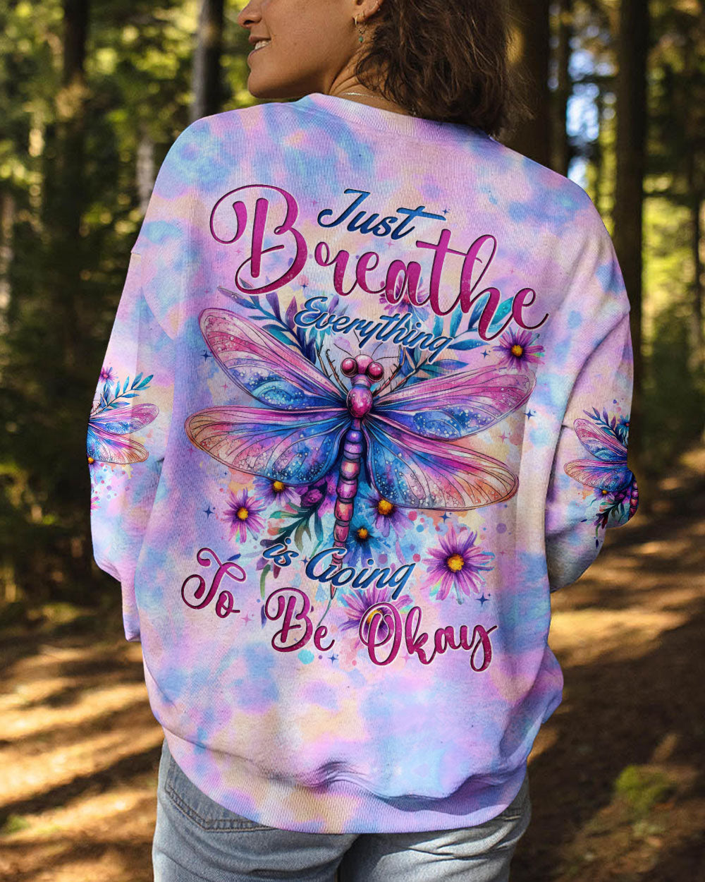JUST BREATHE DRAGONFLY ALL OVER PRINT - TYTD1402252