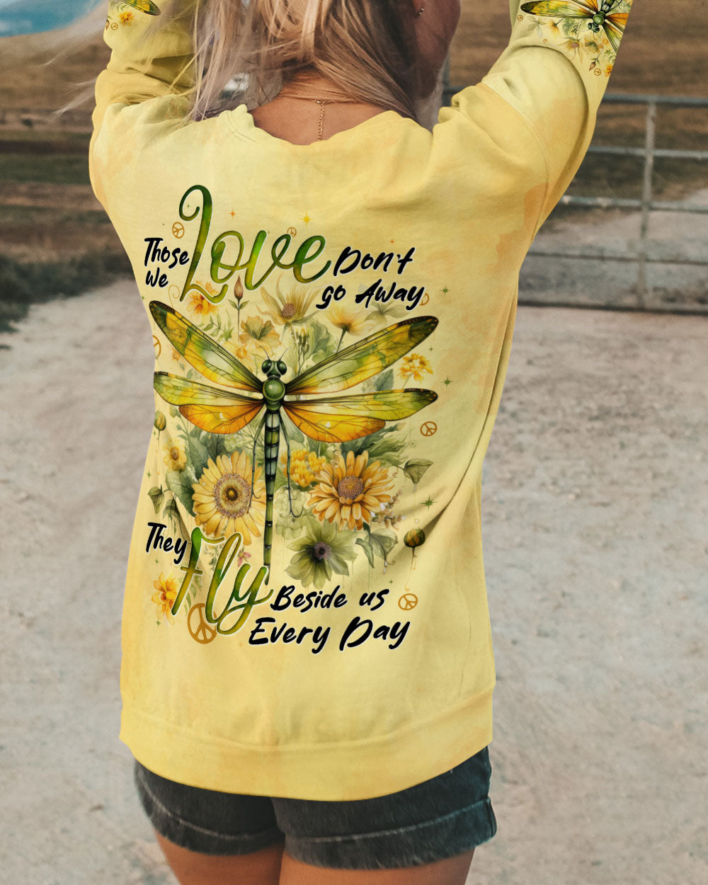 THOSE WE LOVE DON'T GO AWAY DRAGONFLY ALL OVER PRINT - TYTD1403252