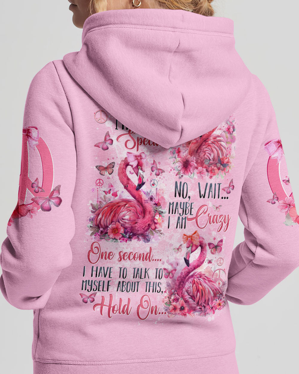 I'M NOT CRAZY I'M JUST SPECIAL FLAMINGOS ALL OVER PRINT - TYTD1504244