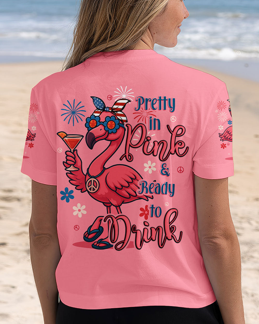 PRETTY IN PINK FLAMINGO ALL OVER PRINT - TYTD1505253