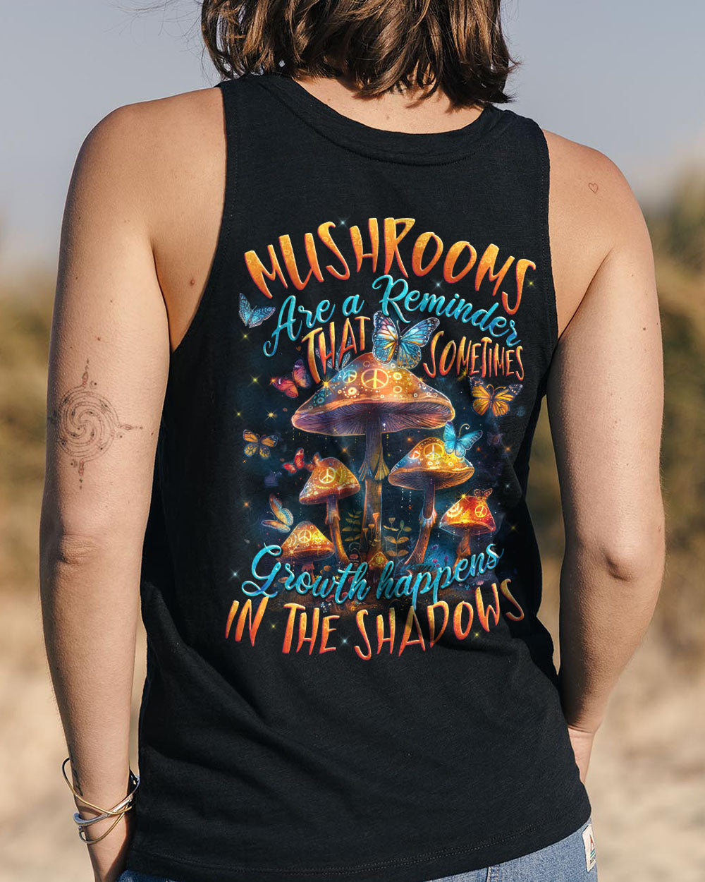 MUSHROOMS ARE A REMINDER ALL OVER PRINT - TYTD1603243