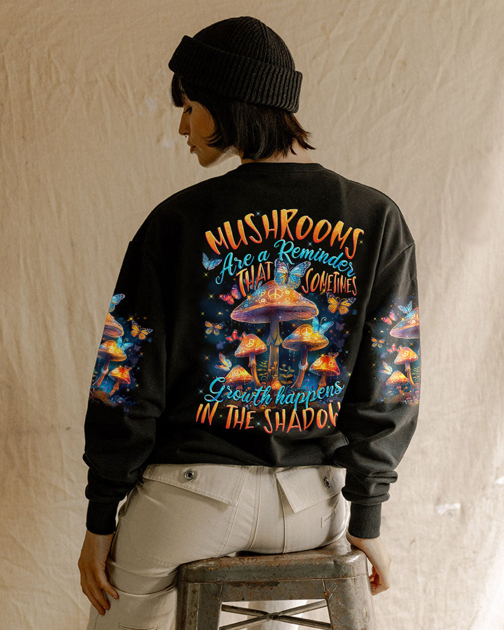 MUSHROOMS ARE A REMINDER ALL OVER PRINT - TYTD1603243