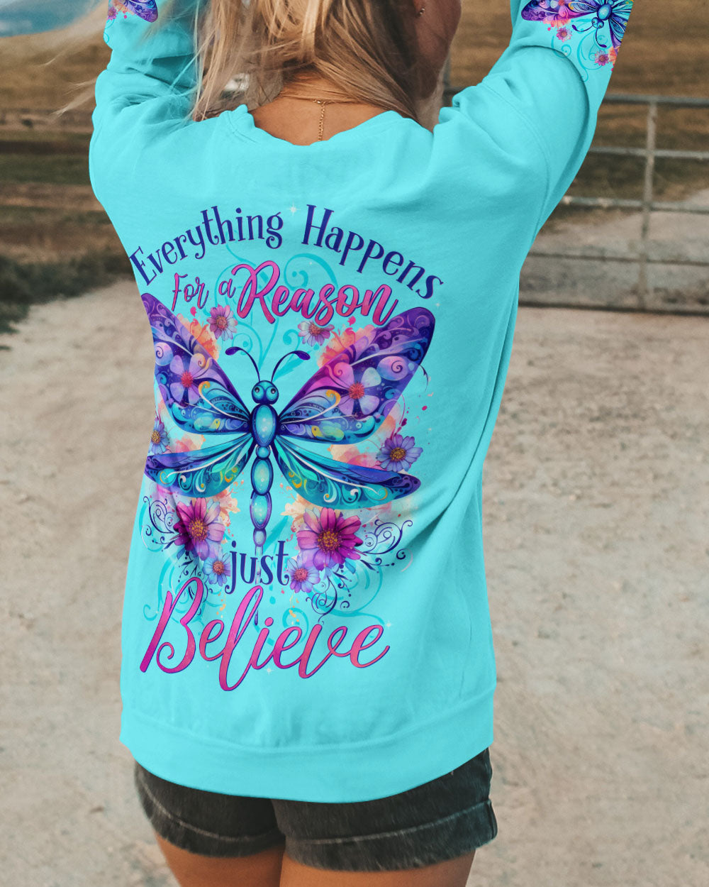 JUST BELIEVE DRAGONFLY ALL OVER PRINT - TYTD1604251