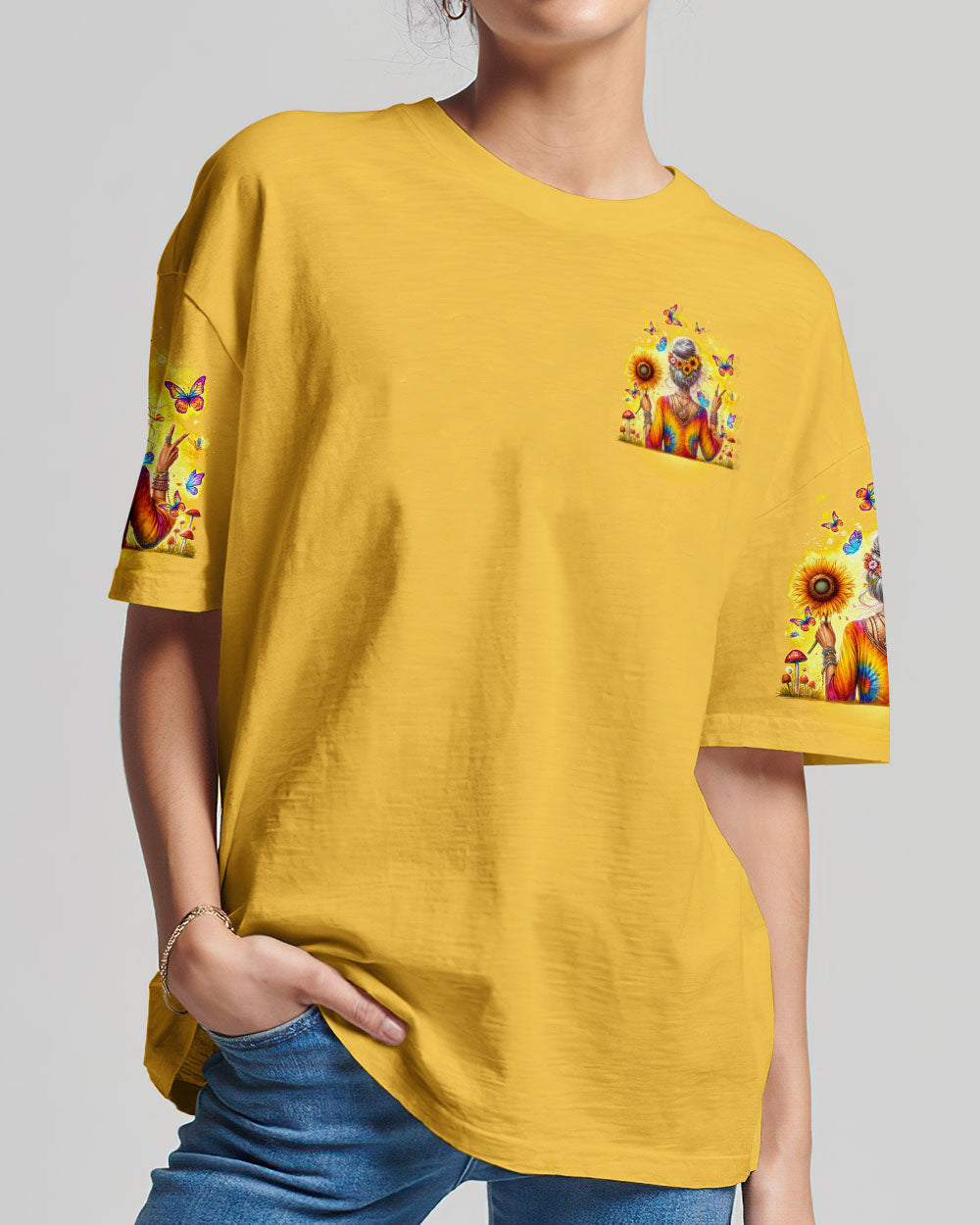 PEACE LOVE AND LIGHT TIE DYE ALL OVER PRINT - TYTD1605242