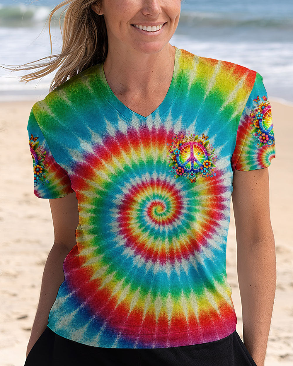 IMAGINE ALL THE PEOPLE LIVING LIFE IN PEACE TIE DYE ALL OVER PRINT - TYTD1704253