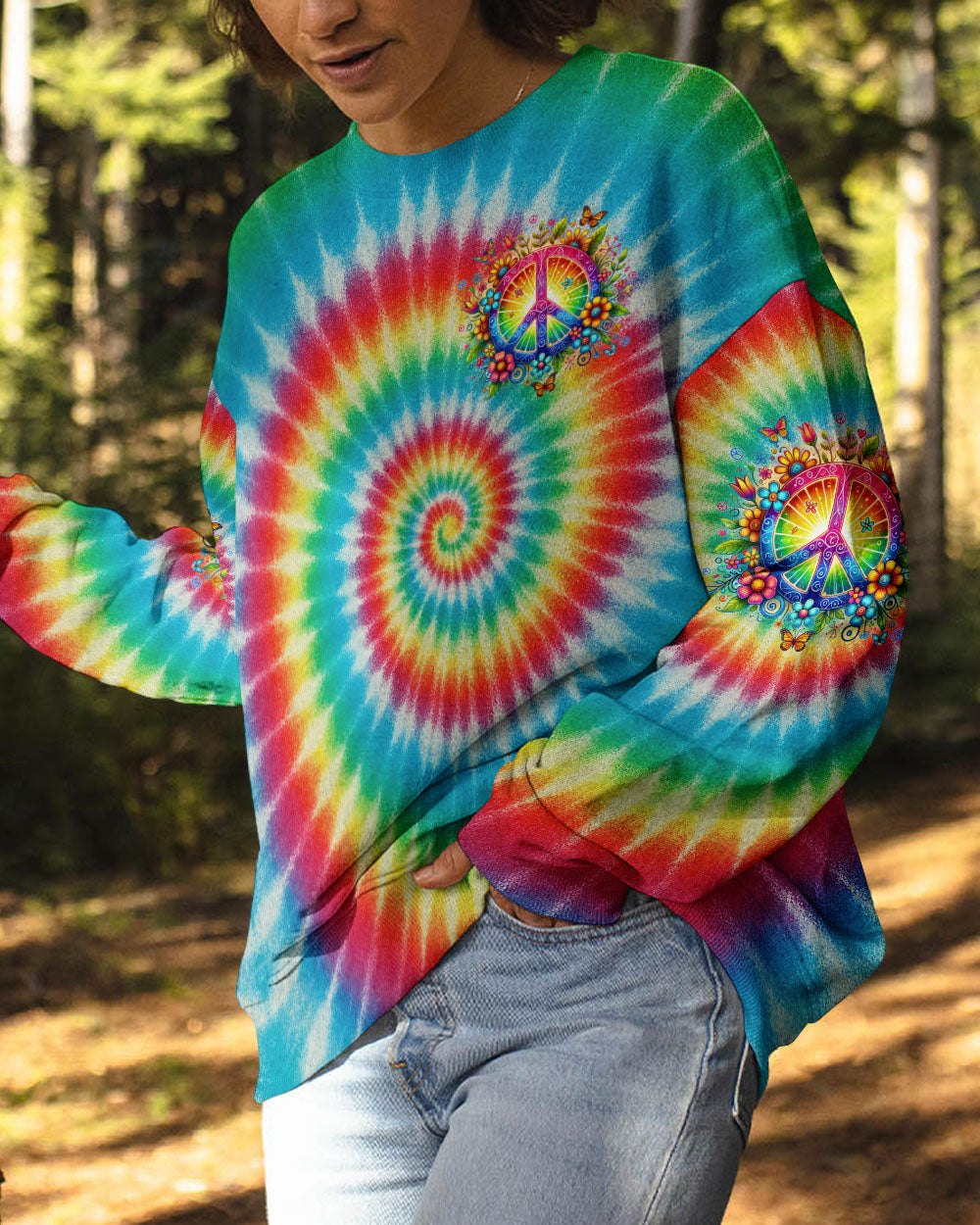 IMAGINE ALL THE PEOPLE LIVING LIFE IN PEACE TIE DYE ALL OVER PRINT - TYTD1704253