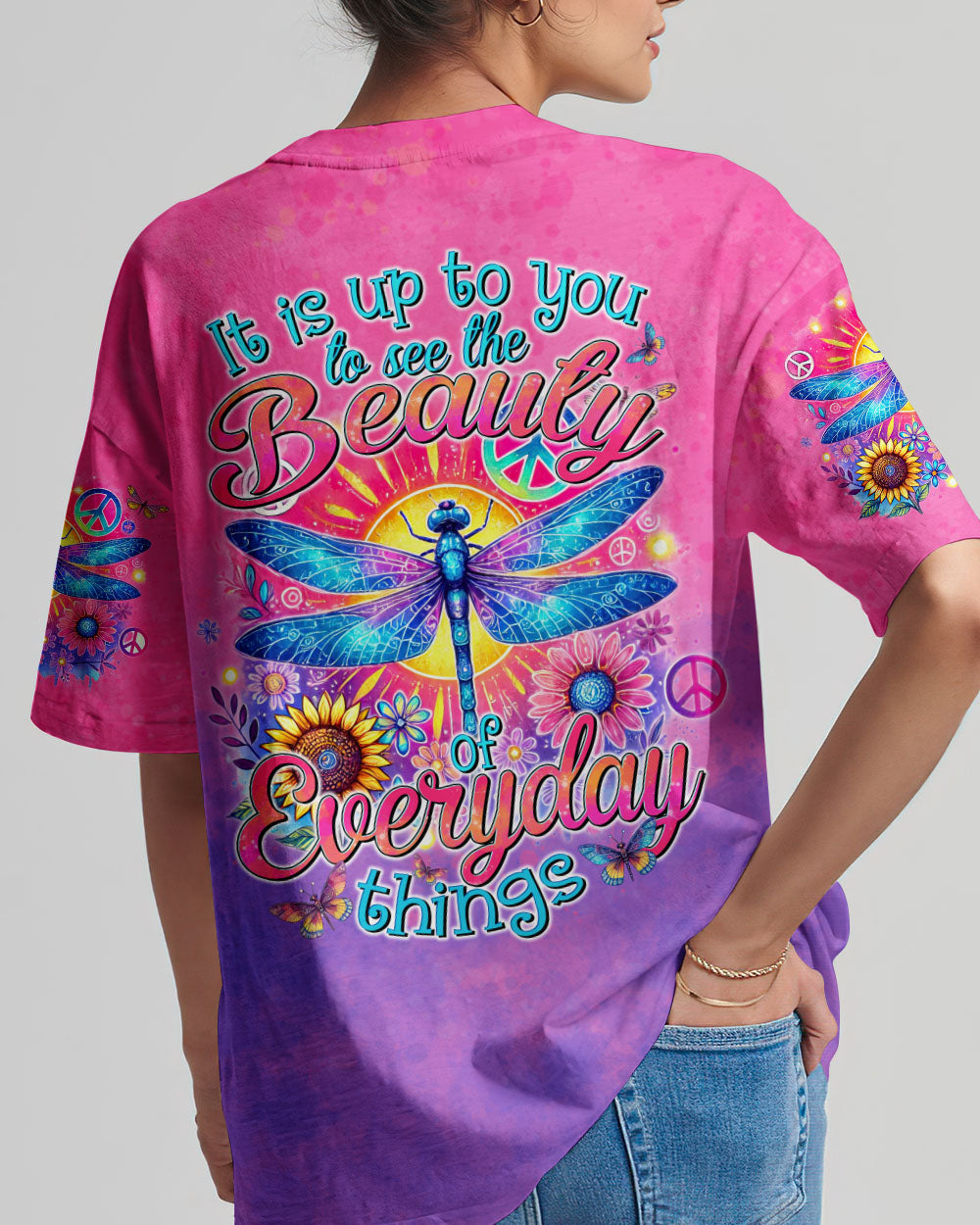 THE BEAUTY OF EVERYDAY DRAGONFLY ALL OVER PRINT - TYTD1707242