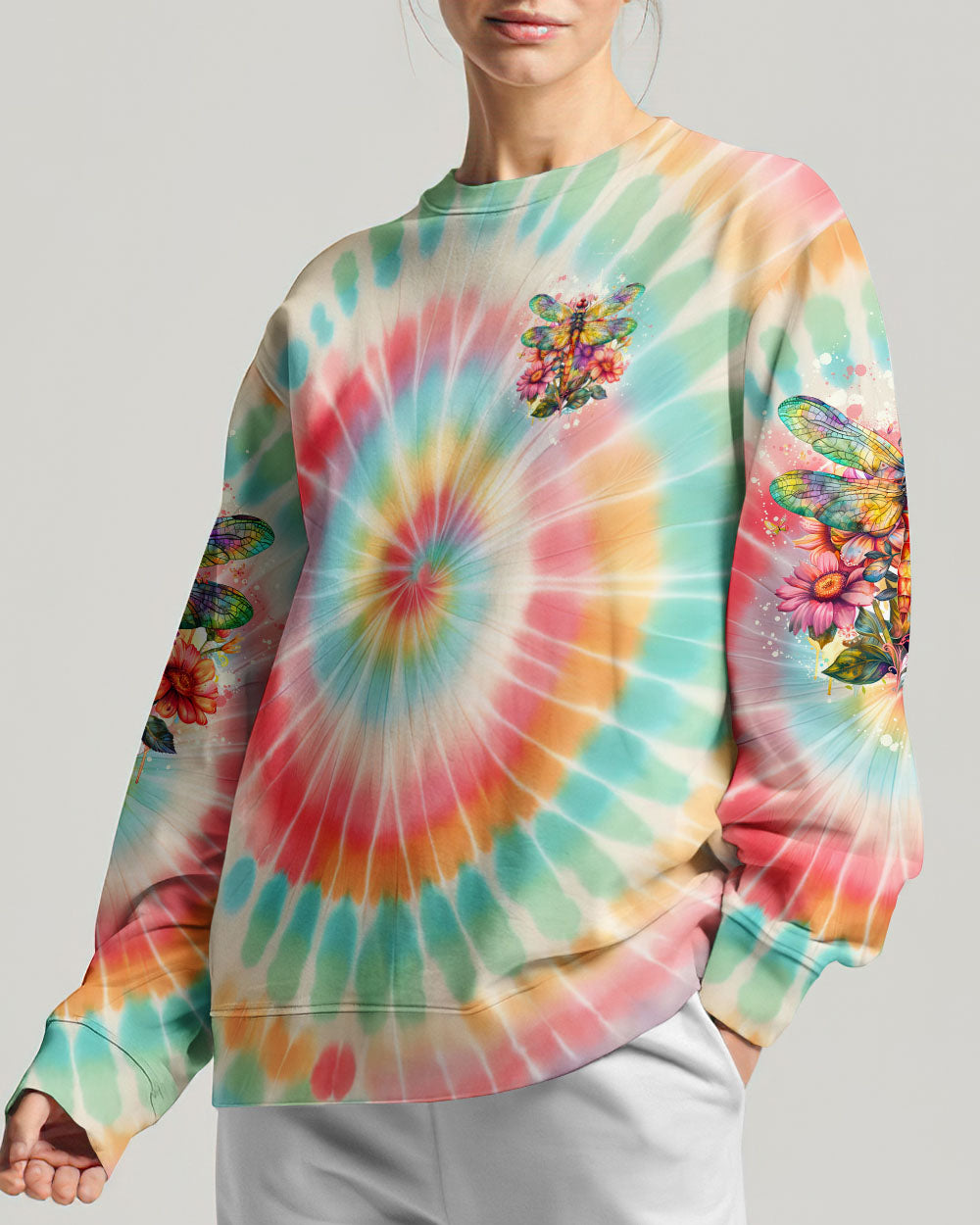 I AM AT PEACE DRAGONFLY TIE DYE ALL OVER PRINT - TYTD1803241