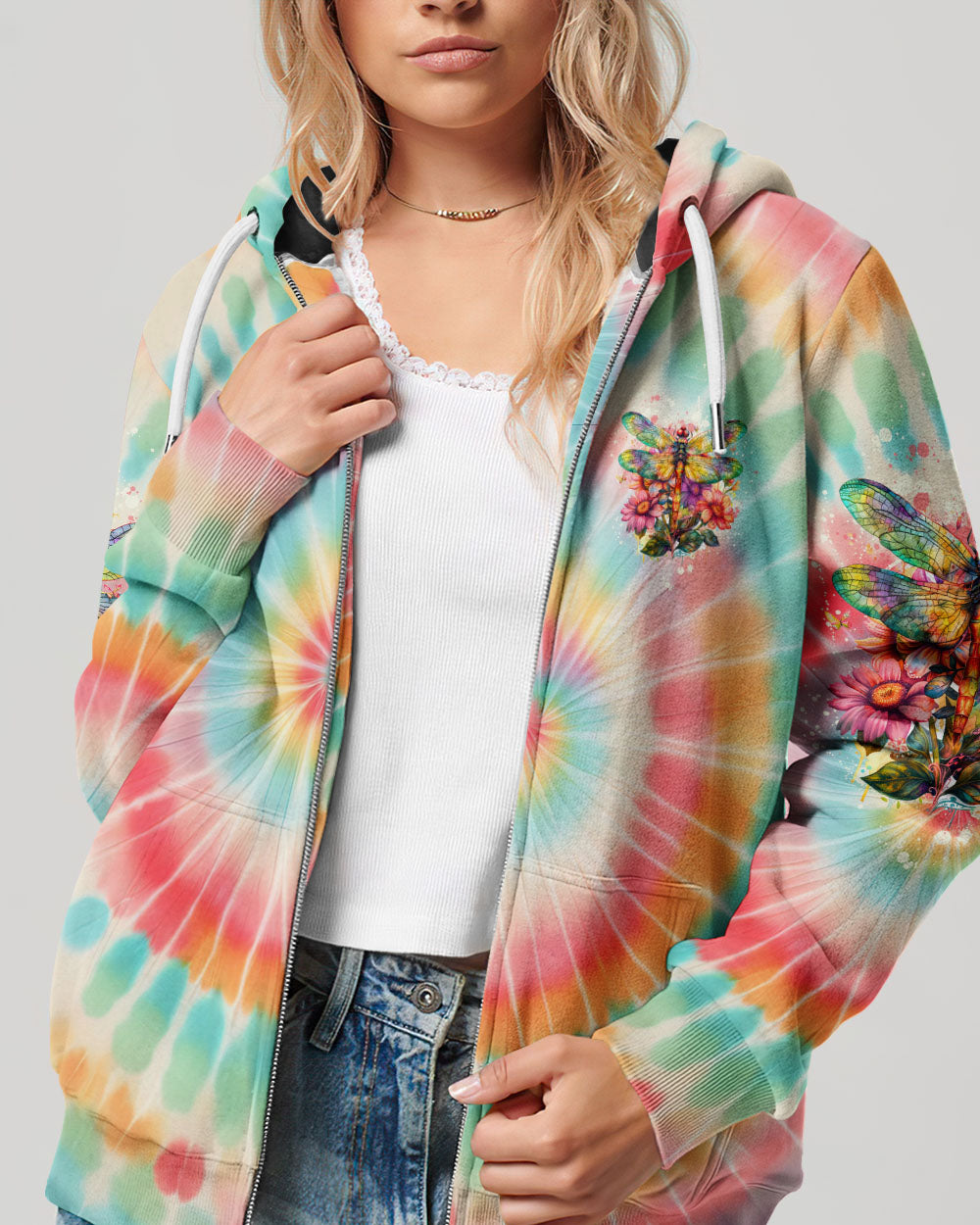 I AM AT PEACE DRAGONFLY TIE DYE ALL OVER PRINT - TYTD1803241