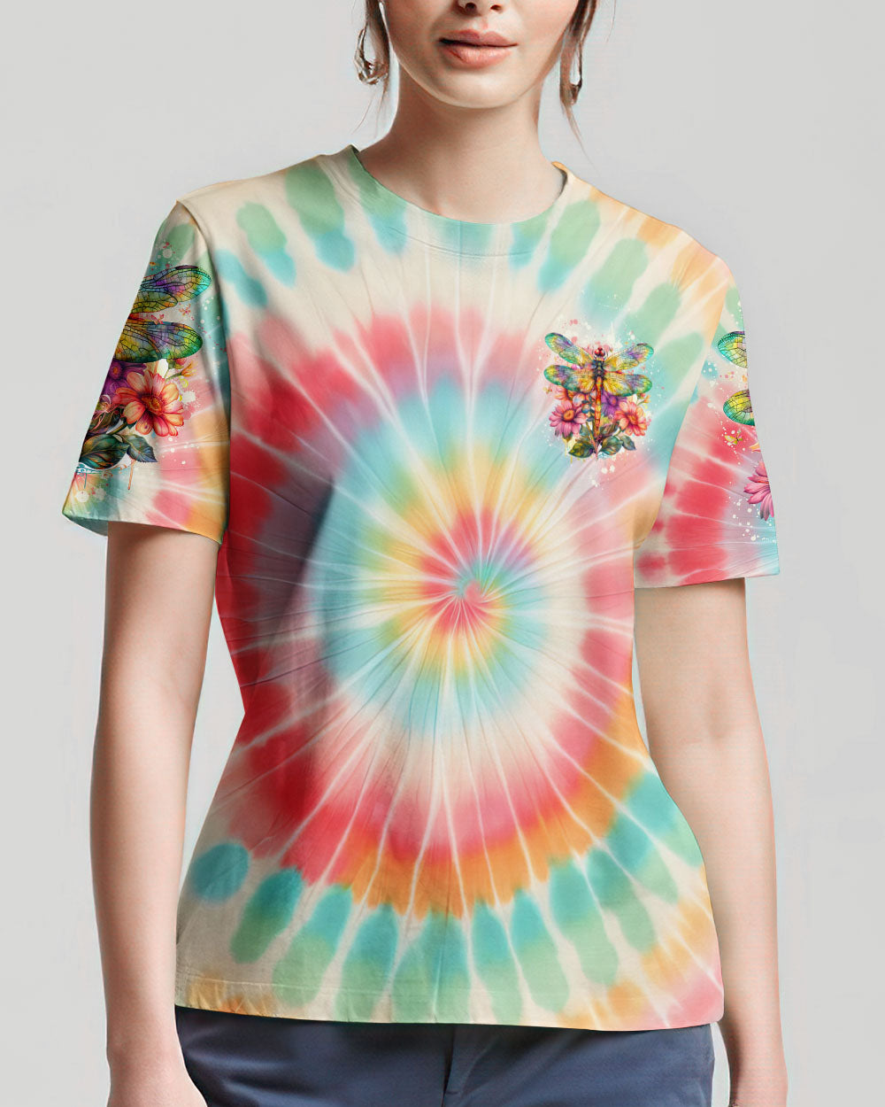 I AM AT PEACE DRAGONFLY TIE DYE ALL OVER PRINT - TYTD1803241