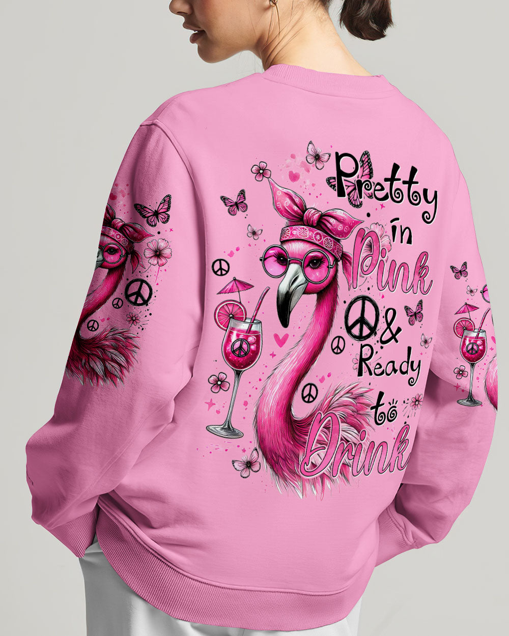 PRETTY IN PINK FLAMINGO ALL OVER PRINT - TYTD1806243