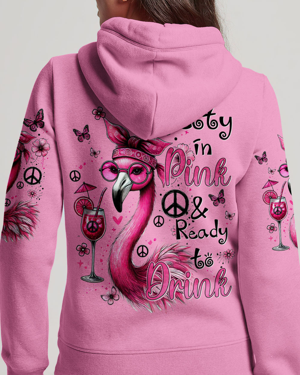 PRETTY IN PINK FLAMINGO ALL OVER PRINT - TYTD1806243