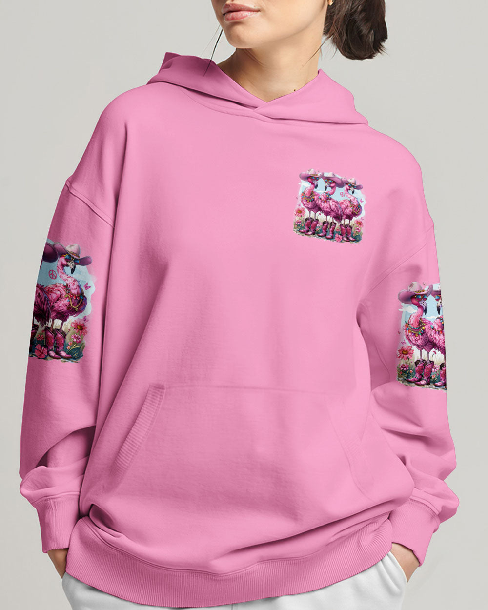 LET'S GO GIRLS FLAMINGO COWBOY ALL OVER PRINT - TYTD1904245