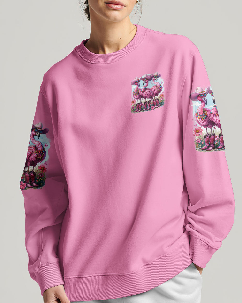 LET'S GO GIRLS FLAMINGO COWBOY ALL OVER PRINT - TYTD1904245