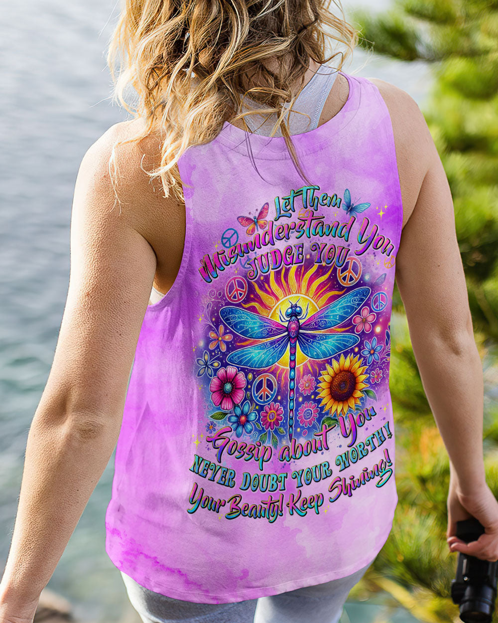 NEVER DOUBT YOUR WORTH DRAGONFLY ALL OVER PRINT - TYTD1907244