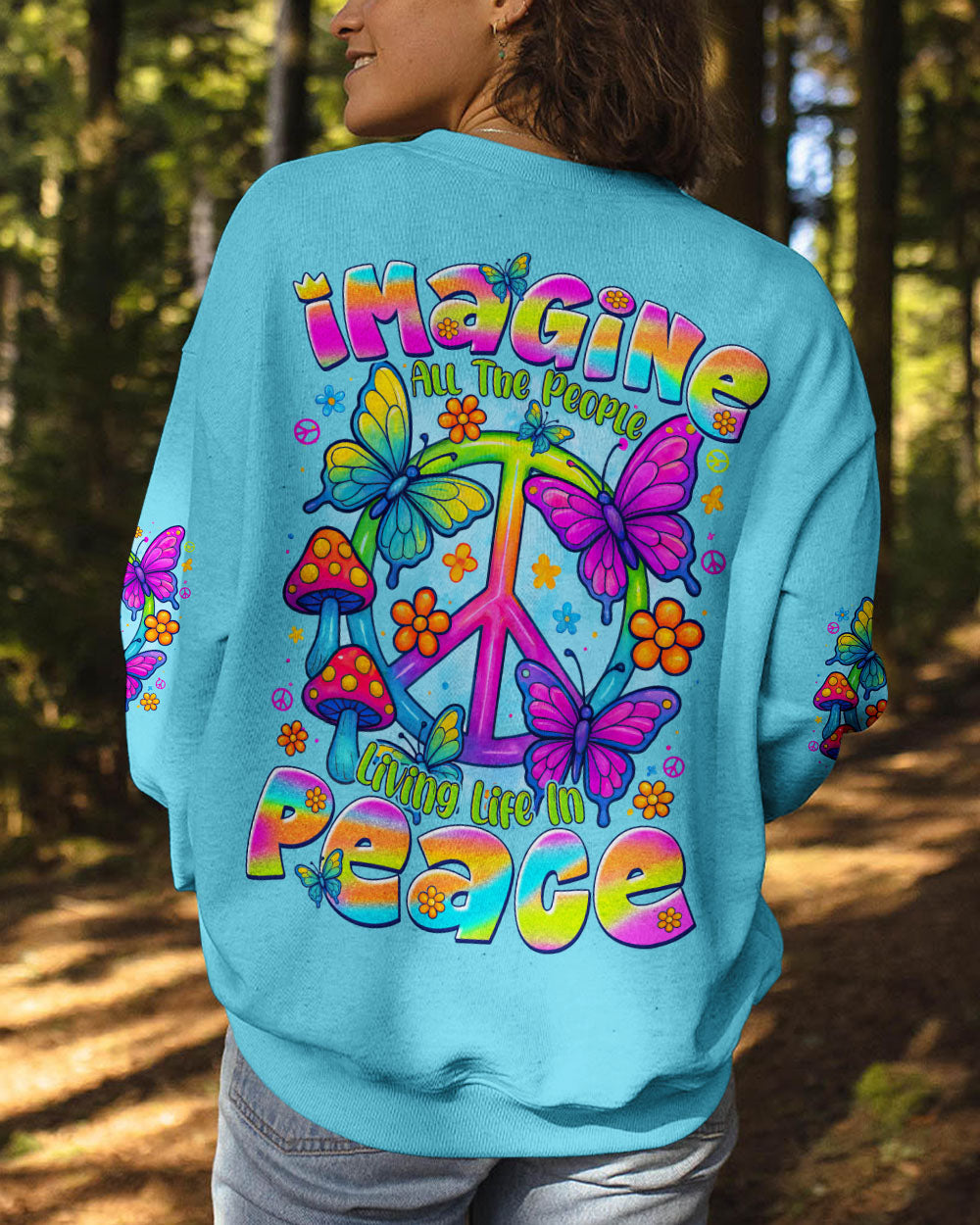 IMAGINE ALL THE PEOPLE LIVING LIFE IN PEACE ALL OVER PRINT - TYTD1908251