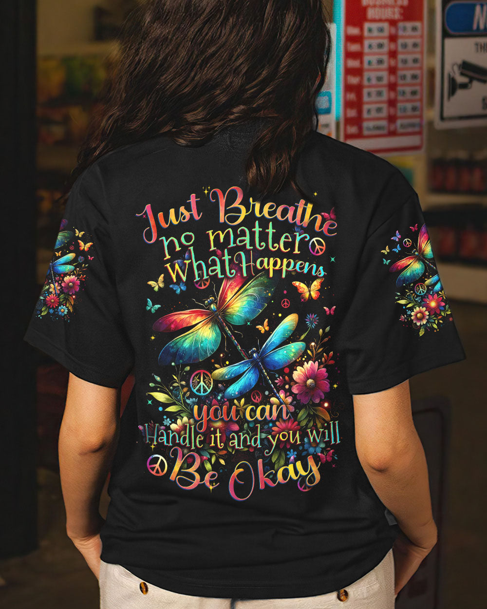 JUST BREATHE DRAGONFLIES ALL OVER PRINT - TYTD2001241