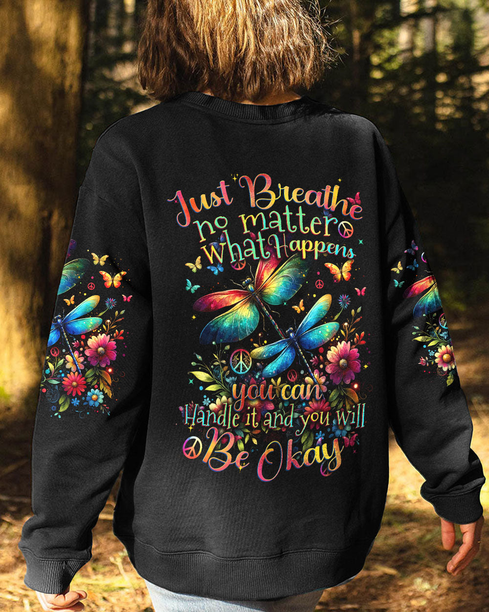 JUST BREATHE DRAGONFLIES ALL OVER PRINT - TYTD2001241
