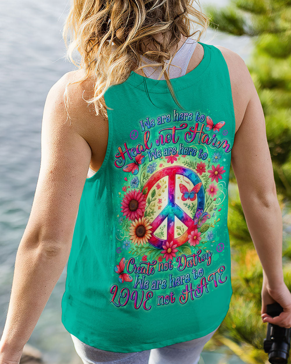 WE ARE HERE TO LOVE NOT HATE ALL OVER PRINT - TYTD2005244