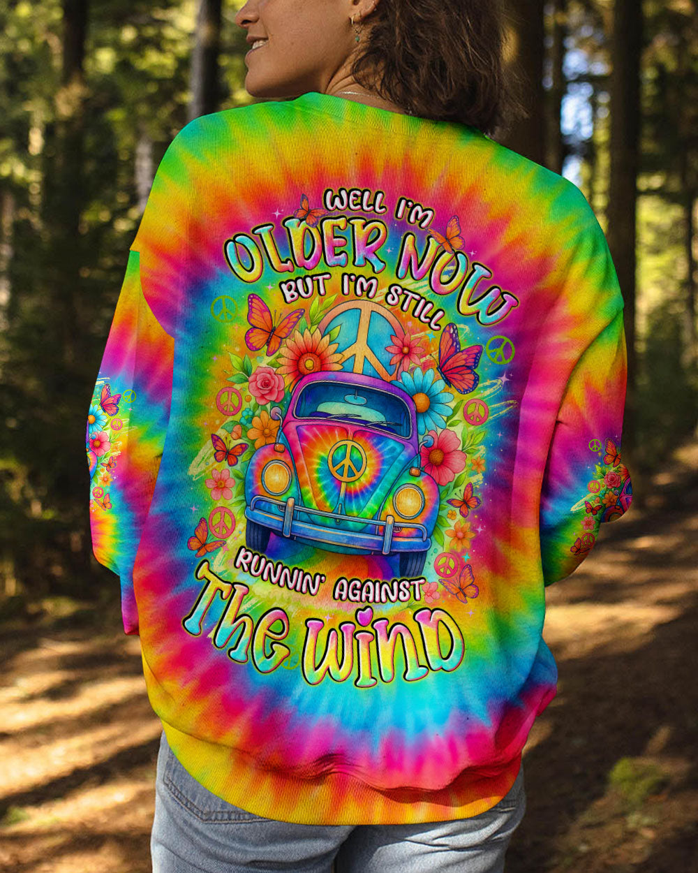 RUNNING AGAINST THE WIND CAR TIE DYE ALL OVER PRINT - TYTD2008252