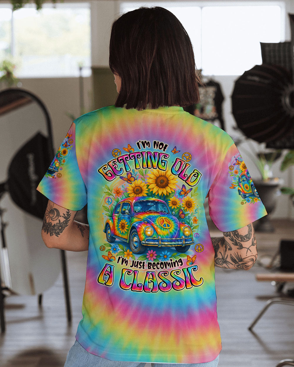 I'M NOT GETTING OLD HIPPIE CAR TIE DYE ALL OVER PRINT - TYTD2108251