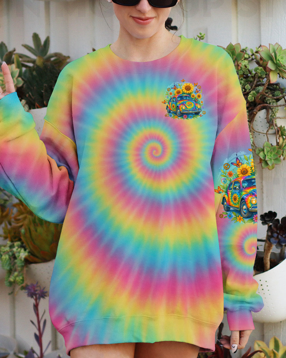 I'M NOT GETTING OLD HIPPIE CAR TIE DYE ALL OVER PRINT - TYTD2108251