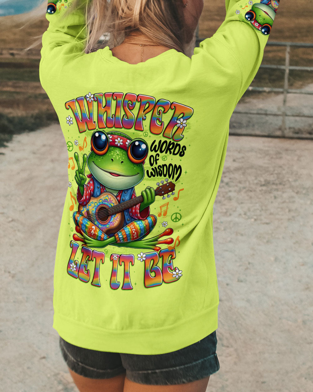 WHISPER WORDS OF WISDOM LET IT BE FROG ALL OVER PRINT - TYTD2108252