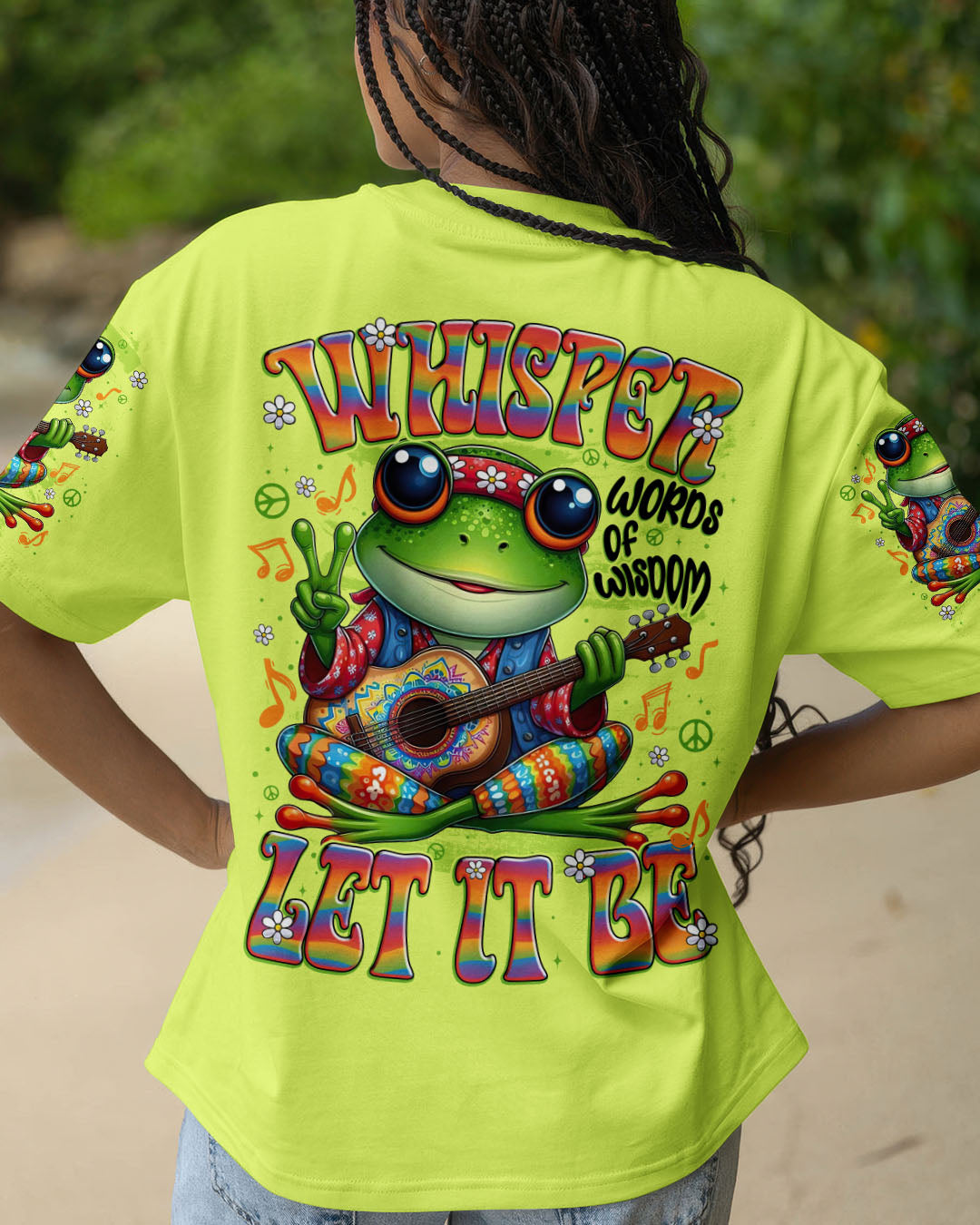 WHISPER WORDS OF WISDOM LET IT BE FROG ALL OVER PRINT - TYTD2108252