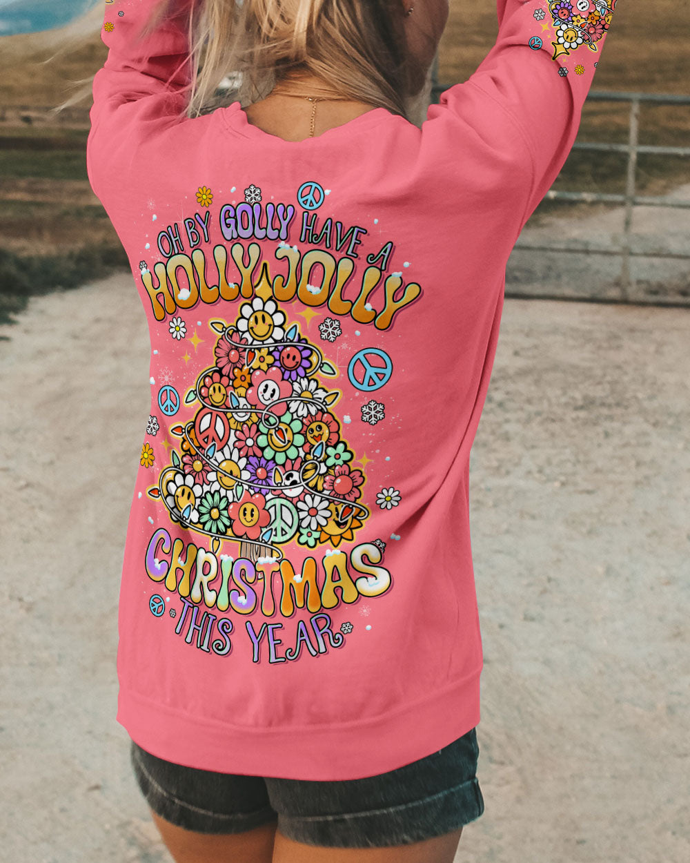 OH BY GOLLY HIPPIE CHRISTMAS TREE ALL OVER PRINT - TYTD2110243