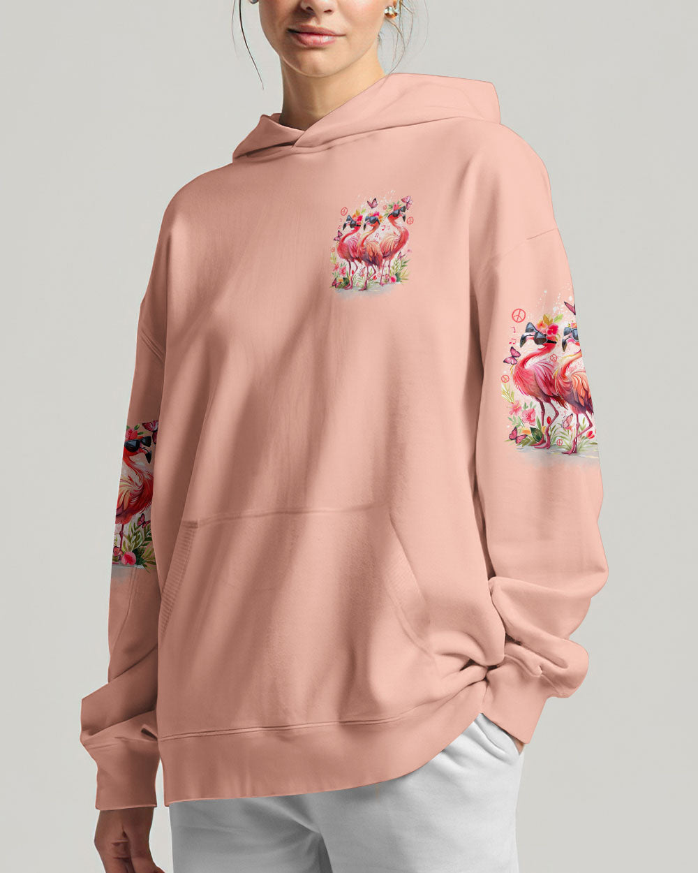 LET'S GET FLOCKED UP FLAMINGO ALL OVER PRINT - TYTD2204241