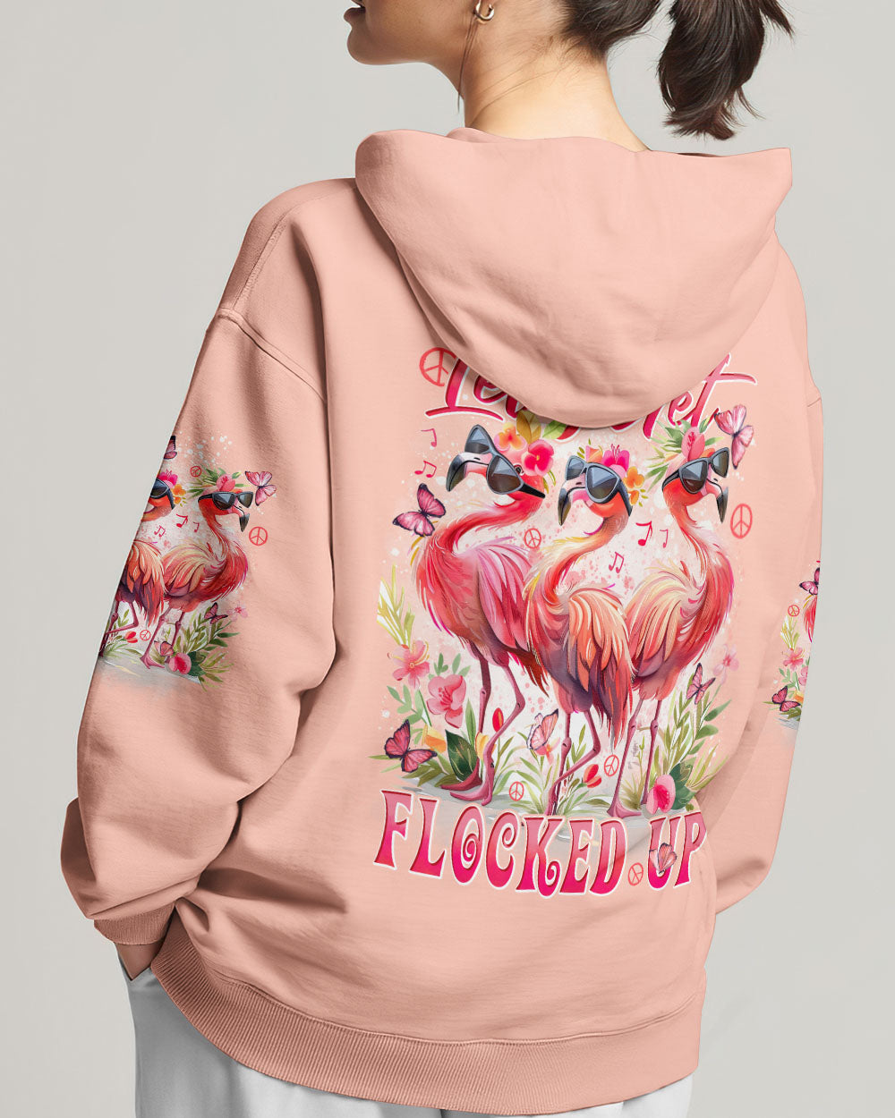LET'S GET FLOCKED UP FLAMINGO ALL OVER PRINT - TYTD2204241