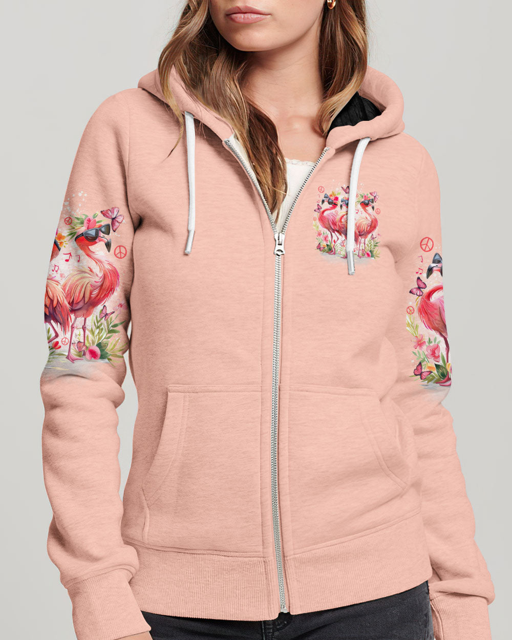 LET'S GET FLOCKED UP FLAMINGO ALL OVER PRINT - TYTD2204241