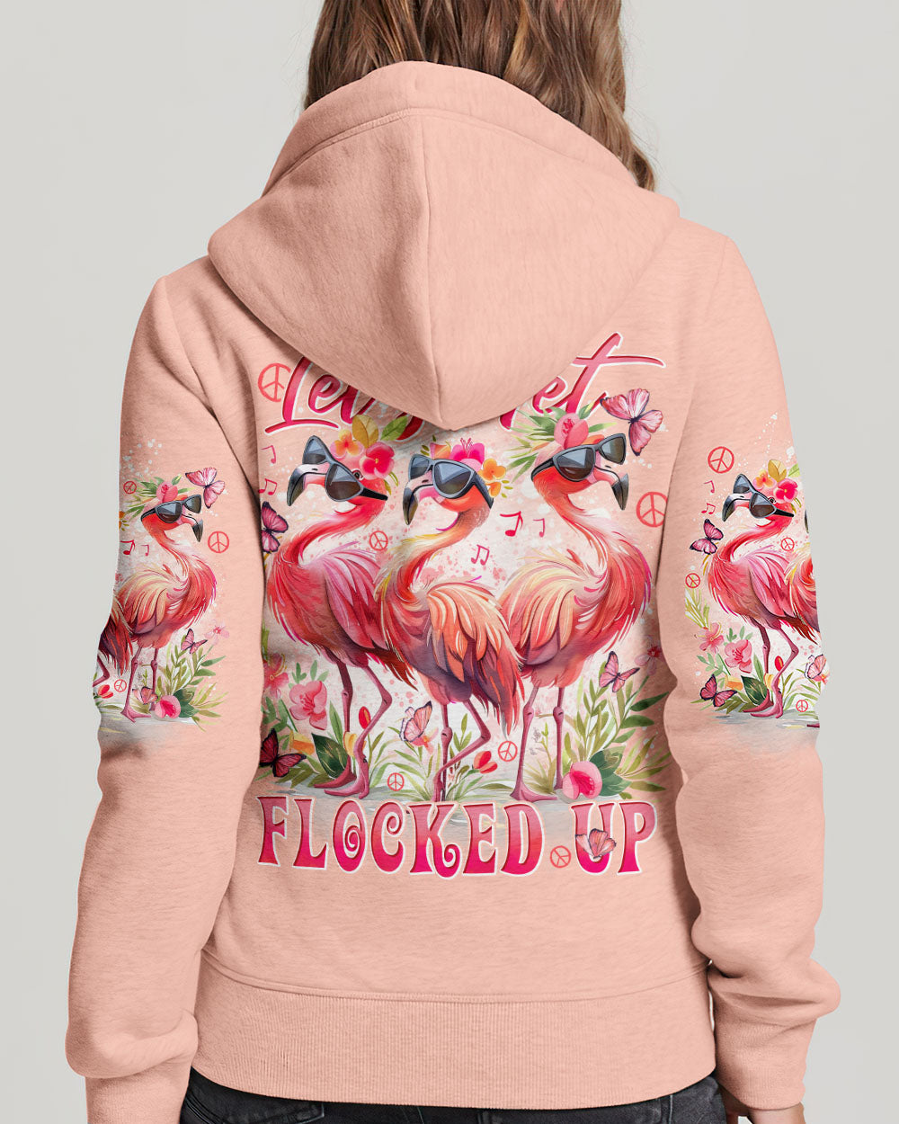 LET'S GET FLOCKED UP FLAMINGO ALL OVER PRINT - TYTD2204241