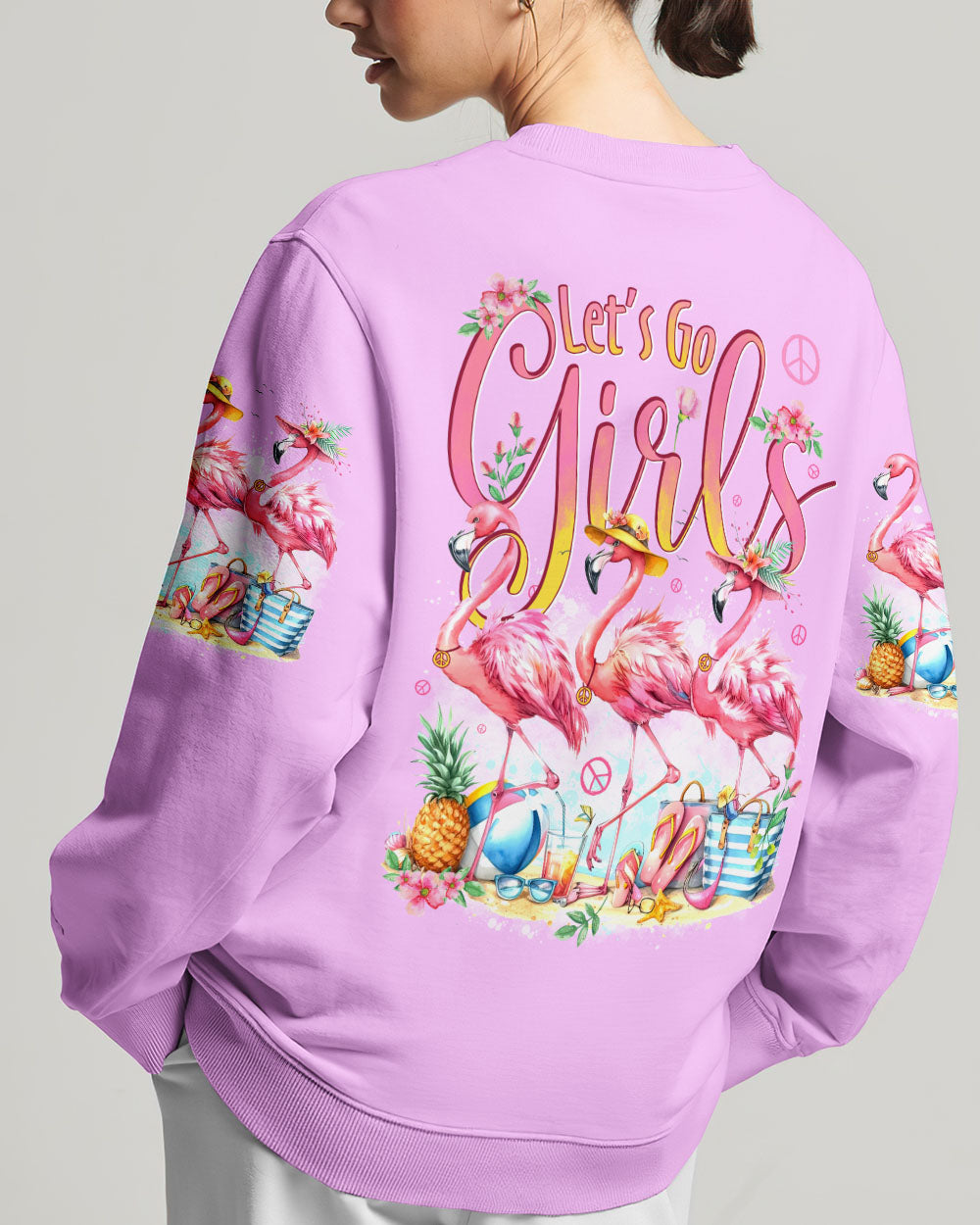 LET'S GO GIRLS FLAMINGO BEACH ALL OVER PRINT - TYTD2205242