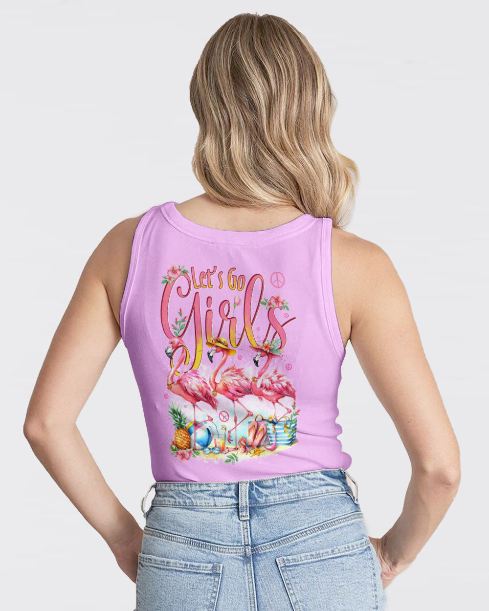 LET'S GO GIRLS FLAMINGO BEACH ALL OVER PRINT - TYTD2205242