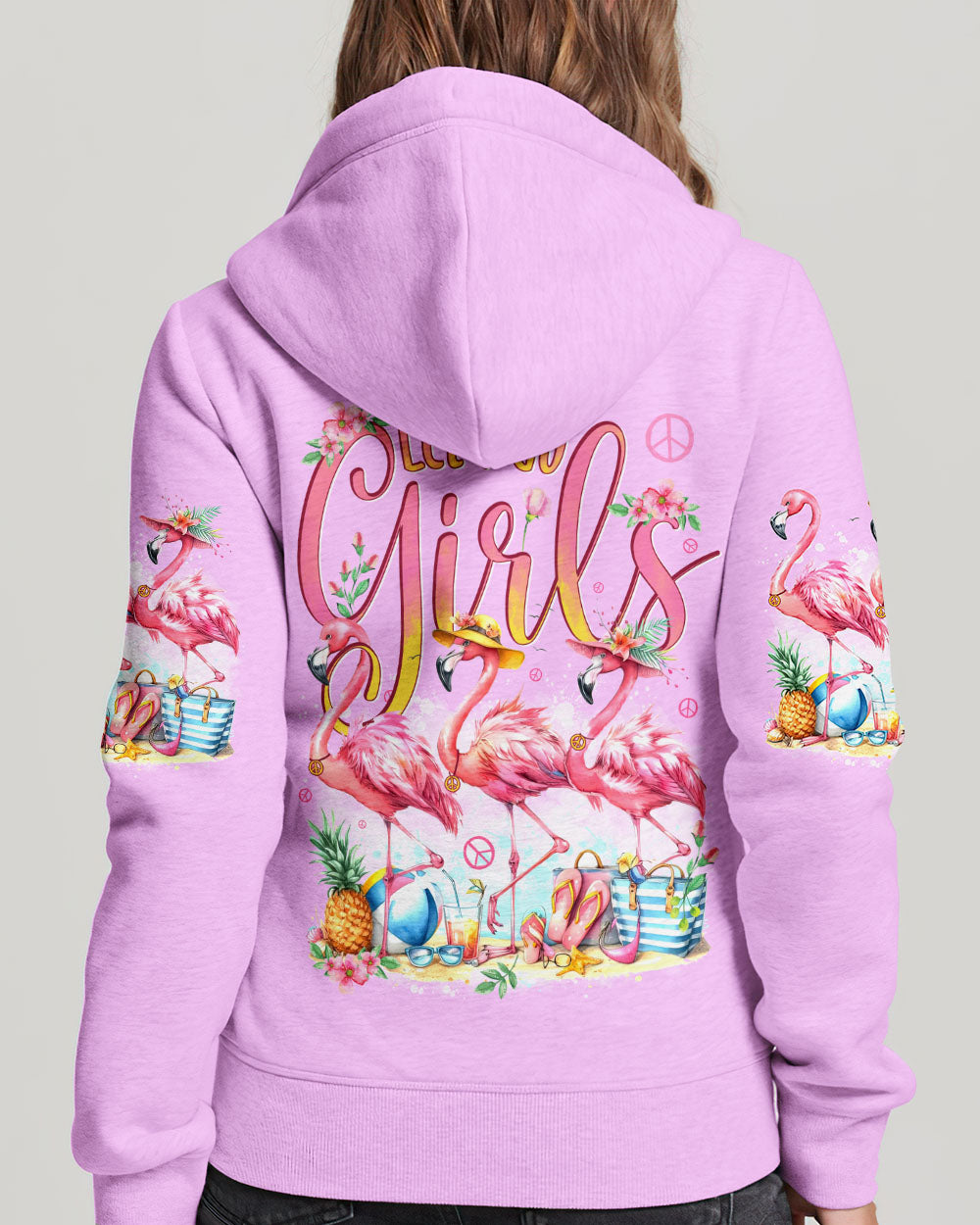 LET'S GO GIRLS FLAMINGO BEACH ALL OVER PRINT - TYTD2205242