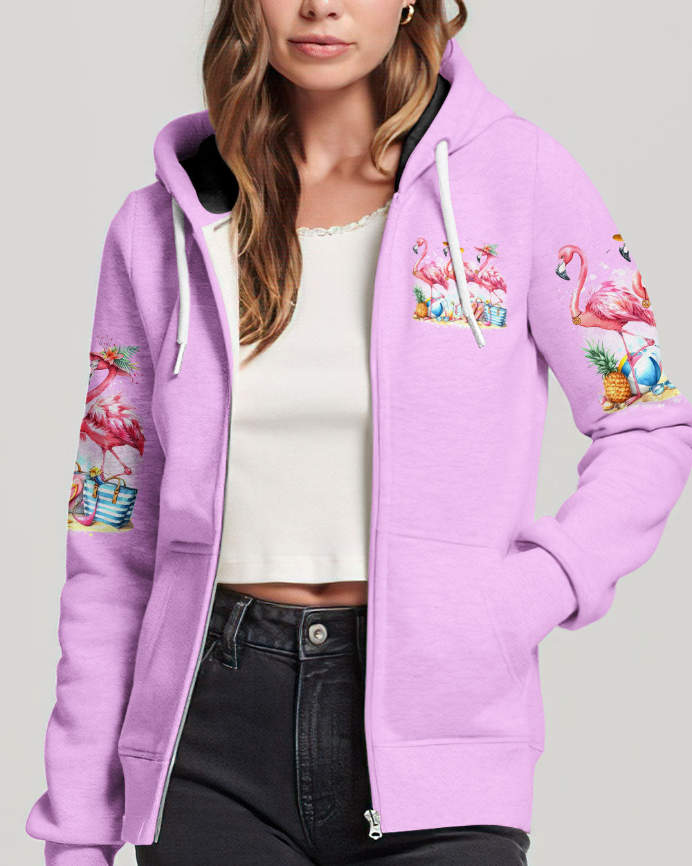 LET'S GO GIRLS FLAMINGO BEACH ALL OVER PRINT - TYTD2205242