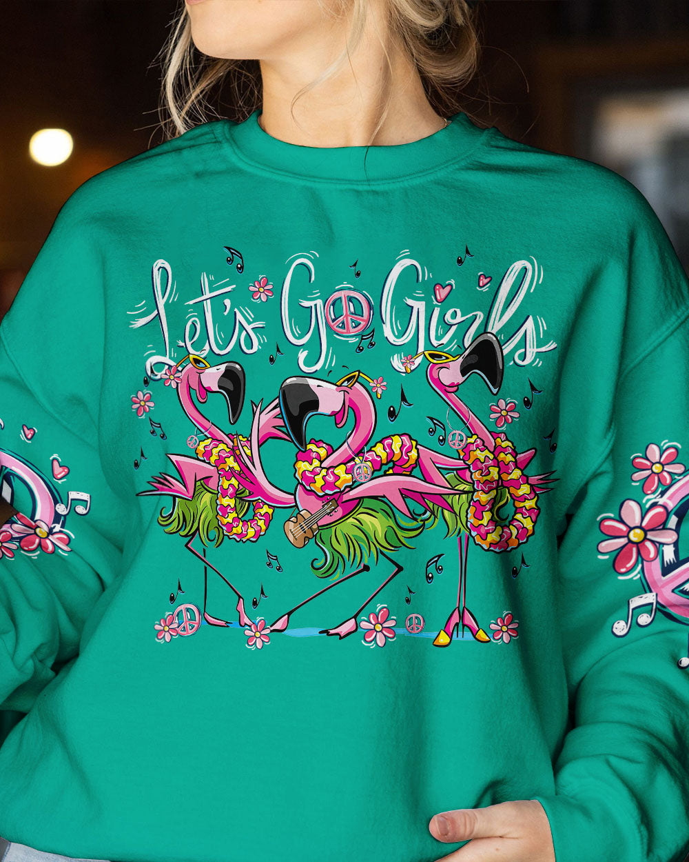 LET'S GO GIRLS FLAMINGO ALL OVER PRINT - TYTD2206234