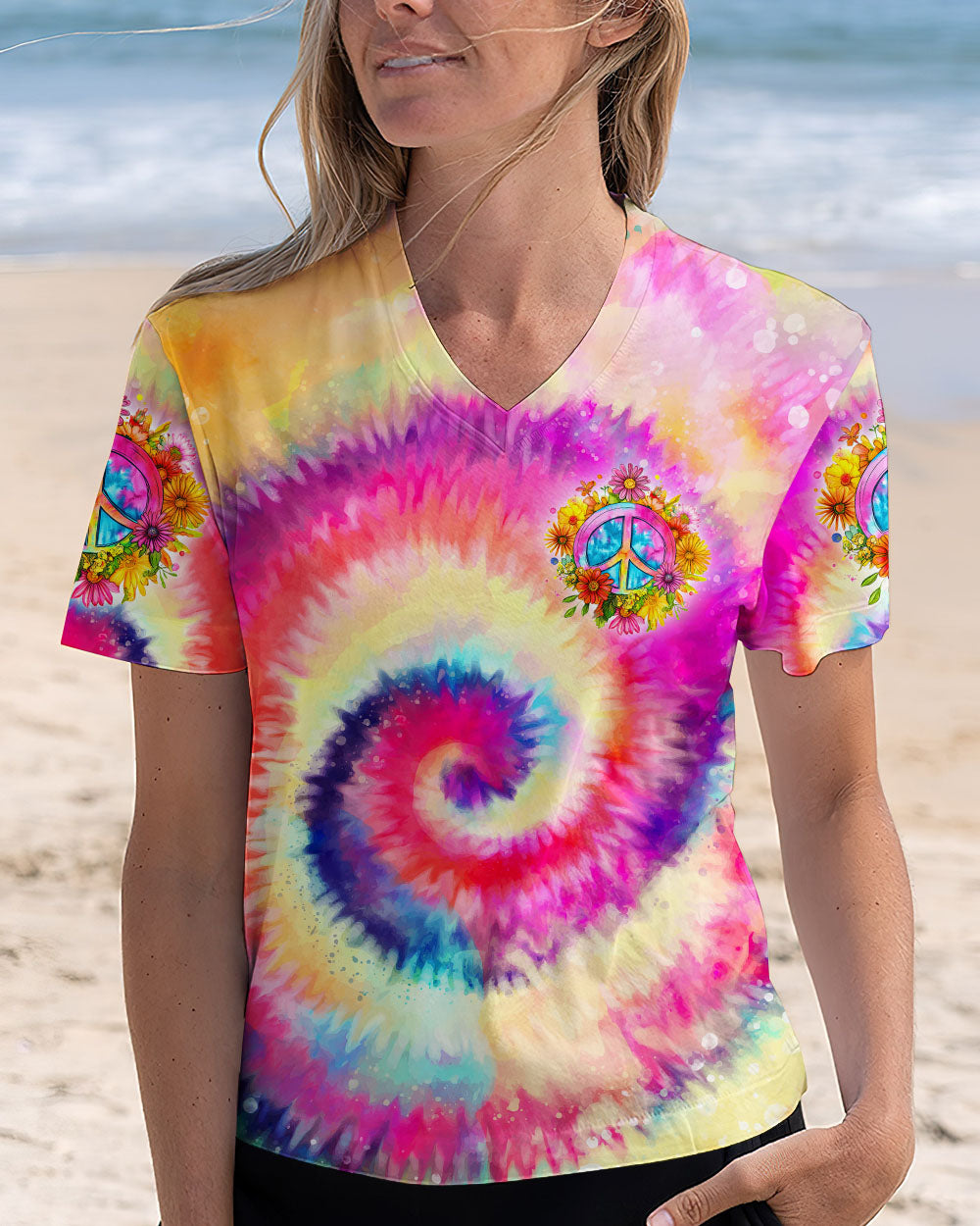 WHISPER WORDS OF WISDOM LET IT BE TIE DYE ALL OVER PRINT - TYTD2208244