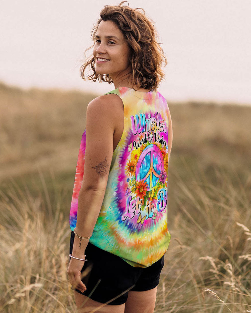 WHISPER WORDS OF WISDOM LET IT BE TIE DYE ALL OVER PRINT - TYTD2208244