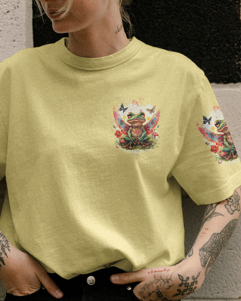IT'S OKAY TO BE WHATEVER WEIRDO YOU ARE TODAY FROG ALL OVER PRINT - TYTD2303241