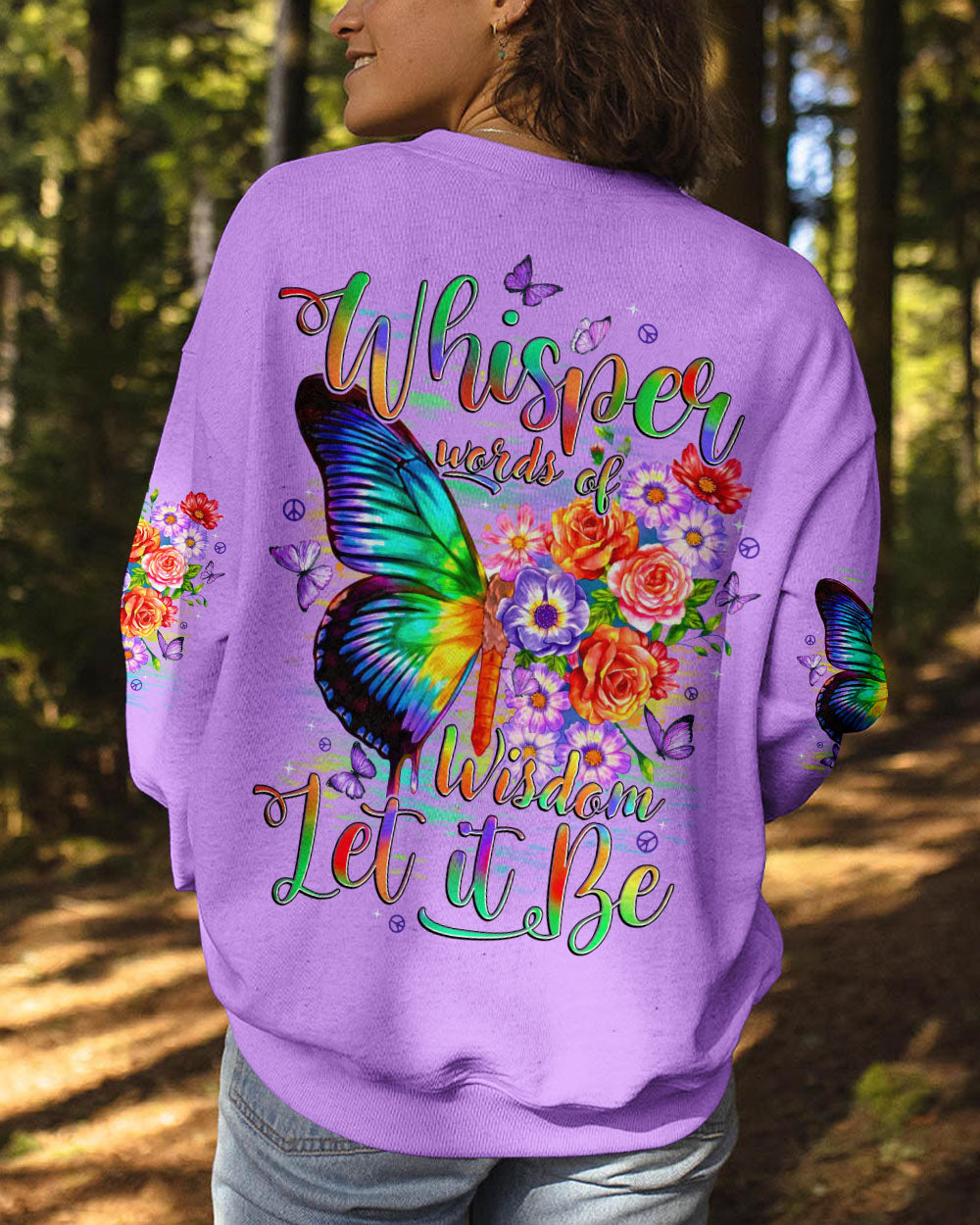 WHISPER WORDS OF WISDOM LET IT BE BUTTERFLY ALL OVER PRINT - TYTD2305252