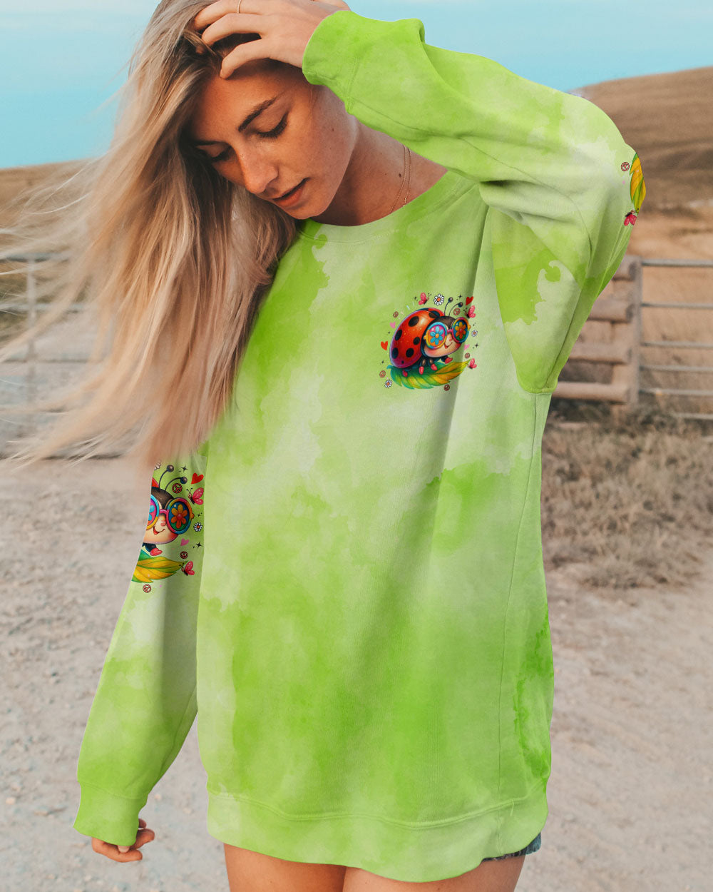 BUTTERFLY KISSES AND LADYBUG HUGS ALL OVER PRINT - TYTD2306251
